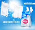 Realistic Laundry Detergent Ad Poster