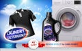 Realistic Laundry Detergent Banner