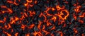 Realistic lava flame on black ash background. Texture of molten magma surface Royalty Free Stock Photo