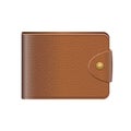 Realistic leather wallet vector design illustration Royalty Free Stock Photo
