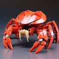 Realistic Lego Crab With Big Claws - Vray Style