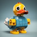Realistic Lego Duck With Humorous Stylized Design