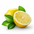 Realistic Lemon Product Photography With Bright Colors And Exact Precision