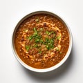 Realistic Lentil Soup Bowl On Ivory Background - High Resolution Stock Photo Royalty Free Stock Photo