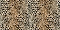 Realistic leopard, jaguar print. Vector seamless pattern. Animal skin texture Royalty Free Stock Photo