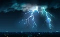 Night City Storm Composition Royalty Free Stock Photo