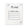 Realistic line paper note icon in flat style. To do list icon with hand drawn text vector illustration on isolated background. Royalty Free Stock Photo