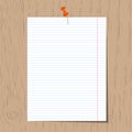 Realistic lined notebook paper.