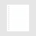 Realistic lined notepaper. Paper blank empty sheet