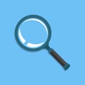Realistic loupe sign icon in flat style. Magnifier vector illustration on isolated background. Search business concept