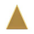 Realistic luxury golden triangle pyramid shape Christmas tree toy design 3d template vector