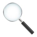 Realistic magnifier isolated on white background - illust