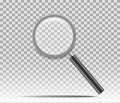 Realistic magnify glass. Magnifier loupe on isolated background. Search or spy concept. vector illustration