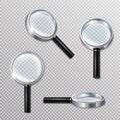 Realistic Magnifying Glasses Set Royalty Free Stock Photo