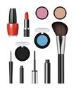 Realistic makeup cosmetics set Royalty Free Stock Photo