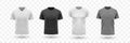 Realistic male shirt mockups set collection