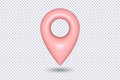 3D map location point marker of map Royalty Free Stock Photo