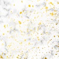 Realistic marble texture background with goldern foil particle o