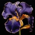 Realistic Marine Paintings: Iris Purple By Lindsay Scott