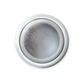 Realistic matte silver or gray button. Metal circle Ui component. Vector illustration for your design