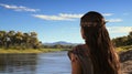 Realistic Maya Render Of A Woman Observing The River