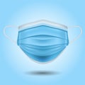 Realistic medical face mask. Details 3d medical mask. Vector illustration, corona virus protection