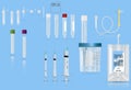 Realistic medical supplies. For blood collection set, for short Royalty Free Stock Photo