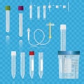 Realistic medical supplies. For blood collection set, for short