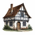Realistic Medieval House Vector Art With Photorealistic Renderings