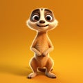 Realistic Meerkat Character: Cute Animated Series With Expressive Eyes