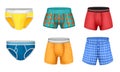 Realistic Mens Underpants Set