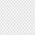 Realistic metal chain link fence seamless pattern. Prison cage wire grid. Security steel mesh barrier, lattice border Royalty Free Stock Photo