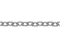 Realistic metal chain seamless texture. Silver color chains link isolated on white background. Strong iron chainlet solid three