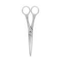 Realistic metal scissors. Cutting tool for handmade, tailoring, sewing and needlework Royalty Free Stock Photo