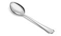 Realistic metal spoon icon isolated on white background. 3d realism. Vector teaspoon illustration isolated on white background