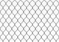 Realistic metal wire chain link fence seamless pattern. Steel lattice with rhombus, diamond shape. Grid fence background Royalty Free Stock Photo