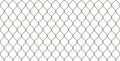 Realistic metal wire chain link fence seamless pattern. Steel lattice with rhombus, diamond shape. Grid fence background Royalty Free Stock Photo