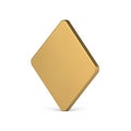 Realistic metallic golden square four angled geometric shape pedestal diagonally placed 3d vector