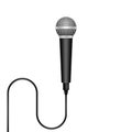 Realistic microphone isolated on white background. Vector illustration.