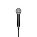 Realistic microphone isolated on white background. Vector illustration.