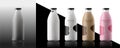 Realistic milk bottles