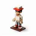 Realistic Minecraft Figure X7 Men In Red Cap - Inspired By Joaquin Sorolla