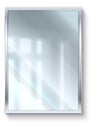 Realistic mirror. 3D reflective glass surface in frame. Geometric square shape. Hanging on wall interior decor element Royalty Free Stock Photo