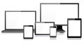 Realistic Mobile Computer Devices Laptop Monitor Screen Smartphone Tablet Mini Royalty Free Stock Photo