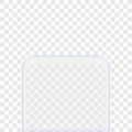 Realistic mobile phone smart phone with blank screen isolated on transparance background. Vector illustration for printing and web