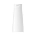 Vector white glossy plastic bottle with cap