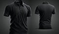 Realistic mockup of male black polo shirt Royalty Free Stock Photo