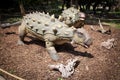 Realistic model of dinosaur Ankylosaurus