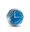 Realistic modern clock on white background