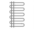 Realistic modern design chrome combined heated towel rail coil